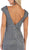 May Queen - RQ7654 Applique Deep V-neck Trumpet Dress In Gray