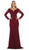 May Queen - RQ7657 Lace Plunging V Neck Evening Dress In Red