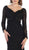 May Queen - RQ7657 Lace Plunging V Neck Evening Dress In Black
