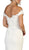 May Queen - RQ7659 Lace Off-Shoulder Trumpet Dress With Train In White