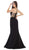May Queen - RQ7660 Strappy Bejeweled Waist Halter Gown In Black