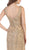 May Queen - RQ7662 Applique V-neck Trumpet Dress In Gold