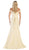 May Queen - Off-Shoulder Trumpet Dress With High Slit RQ7663 In Yellow