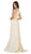 May Queen - RQ7664 Sleeveless High Halter Trumpet Dress In Neutral
