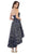 May Queen - RQ7672 Embroidered Scroll Motif High Low Dress In Blue