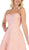 May Queen - RQ7672 Embroidered Scroll Motif High Low Dress In Pink