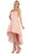 May Queen - RQ7672 Embroidered Scroll Motif High Low Dress In Pink