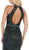 May Queen - RQ7673 Embellished Halter Trumpet Dress With Train In Green