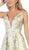 May Queen - Two Tone Deep V-neck High Low A-line Dress RQ7681