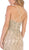 May Queen - RQ-7683 Embellished Deep V-neck Trumpet Dress In Gold