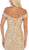 May Queen - RQ7684 Applique Off-Shoulder Ruffled Trumpet Dress In Gold