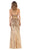 May Queen - RQ7685 Strapless Sequin Embellish Gown In Gold