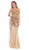 May Queen - RQ7685 Strapless Sequin Embellish Gown In Gold
