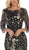 May Queen - RQ7686 Embellished Bateau Sheath Evening Dress In Black and Nude