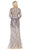 May Queen - Embellished Bateau Sheath Evening Dress RQ7686 - 2 pcs Silver/Multi in Size L Available