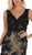 May Queen - RQ7687 Lace Applique V-neck Trumpet Dress In Black and Nude