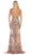 May Queen - RQ7688 Sequined Jewel Neck Sheath Gown