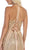 May Queen - RQ7689 Embellished Deep V-neck Sheath Dress In Gold