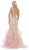 May Queen - RQ7690 Embroidered V-Neck Ruffled Mermaid Dress In Purple