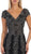 May Queen - RQ7690 Embroidered V-Neck Ruffled Mermaid Dress In Black