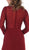 May Queen - RQ7692 Applique Long Sleeve Sheath Dress In Red