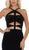 May Queen - RQ7693 Multi-Cutout Velvet Sheath Gown In Black