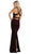 May Queen - RQ7693 Multi-Cutout Velvet Sheath Gown In Red