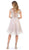 May Queen - RQ7694 Embellished Lace Illusion Bateau A-line Dress In White and Pink