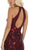 May Queen - RQ7696 Embellished High Halter Sheath Dress In Red