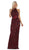May Queen - RQ7696 Embellished High Halter Sheath Dress In Red