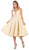 May Queen - RQ7699 Plunging Sweetheart A-Line Cocktail Dress In Yellow