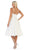 May Queen - RQ7699 Plunging Sweetheart A-Line Cocktail Dress In White