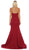 May Queen - RQ7703 Strapless Sweetheart Trumpet Evening Dress In Red