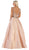 May Queen - RQ7706 Sequin Embroidered Ballgown In Pink and Gold