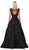 May Queen - RQ7706 Sequin Embroidered Ballgown In Black
