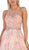May Queen - RQ7707 Embellished Halter Neck Ballgown With Open Back In Pink