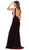 May Queen - RQ7709 Plunging Scoop Back Velvet Gown In Red