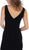 May Queen - RQ7710 Plunging V-Neck Velvet Sheath Gown In Black