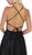 May Queen - RQ7711 Sleeveless Square Neck Tie String Back Satin Gown In Black