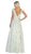 May Queen - RQ7714 V-Neck A-Line Evening Dress In Green