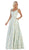 May Queen - RQ7714 V-Neck A-Line Evening Dress In Green