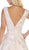May Queen - RQ7714 V-Neck A-Line Evening Dress In Nude