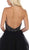 May Queen - Jeweled Halter High Low Ruffled Dress RQ7717 In Black