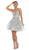 May Queen - RQ7719 Jeweled Corset Back A-Line Dress In Silver