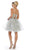 May Queen - RQ7719 Jeweled Corset Back A-Line Dress In Silver