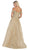 May Queen - RQ7722 Embellished Off-Shoulder A-line Dress