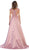 May Queen - RQ7723 Beaded Lace A-Line Evening Gown In Purple