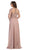 May Queen - RQ7732 Embroidered Long Sleeve Bateau A-line Dress In Purple