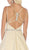 May Queen - RQ7734 Embellished Scoop Neck Ballgown With Strappy Back In Gold