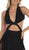May Queen - RQ7736 Glitter Lace Double High Slit Gown In Black